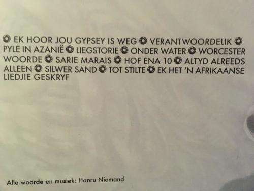 CD - Hanru Niemand -Tot Stilte (Signed)