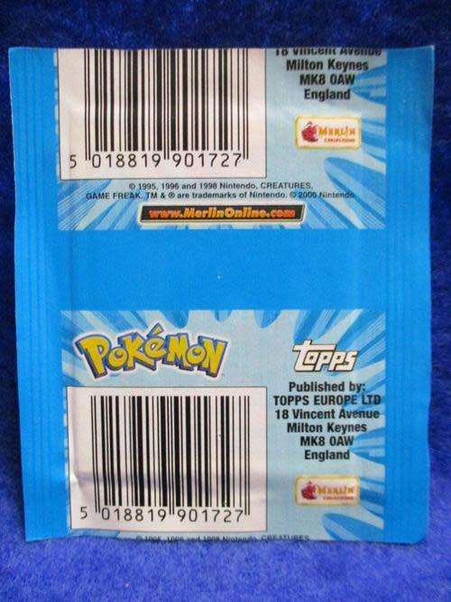 Pokemon Packet of 6 Stickers Series 2 Topps Merlin Collections