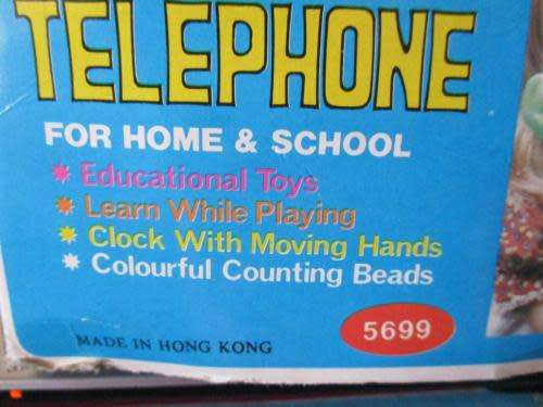 Vintage - Redbox Educational Telephone (boxed) Made in Hong Kong