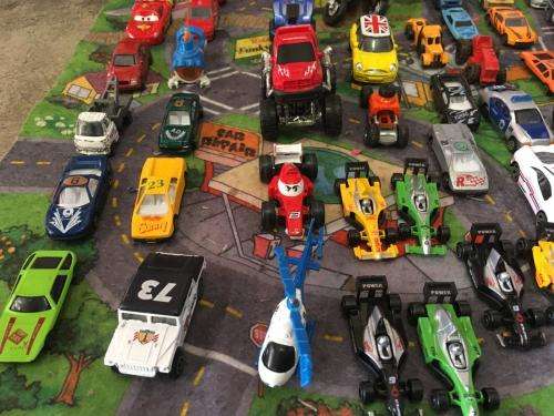 Job Lot of 59 Die Cast cars + Play Mat - See Pics and Description.