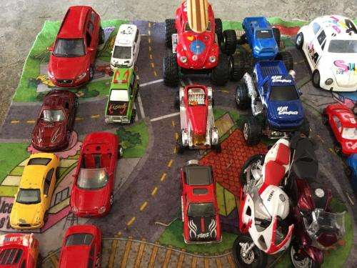 Job Lot of 59 Die Cast cars + Play Mat - See Pics and Description.