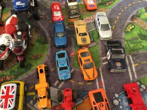 Job Lot of 59 Die Cast cars + Play Mat - See Pics and Description.