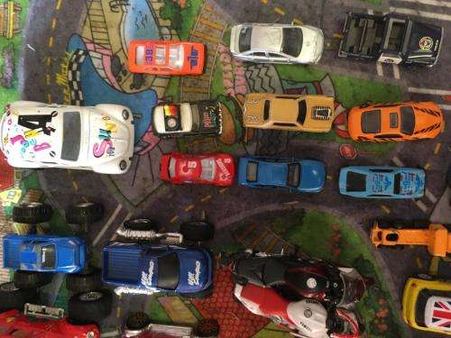 Job Lot of 59 Die Cast cars + Play Mat - See Pics and Description.