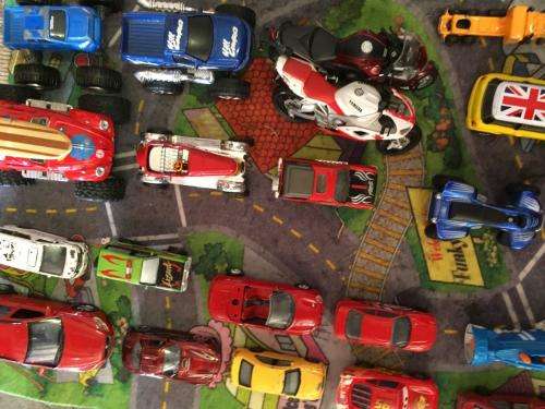 Job Lot of 59 Die Cast cars + Play Mat - See Pics and Description.
