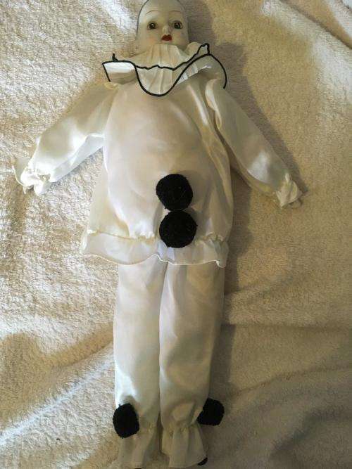 Vintage Porcelain Doll - Harlequin - Jester -Clown -Pierrot -