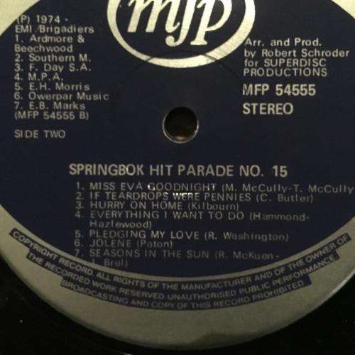 LP - Springbok Hit Parade 15