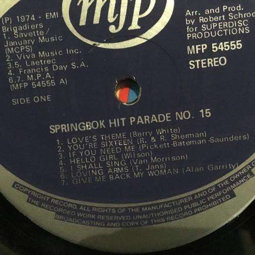 LP - Springbok Hit Parade 15