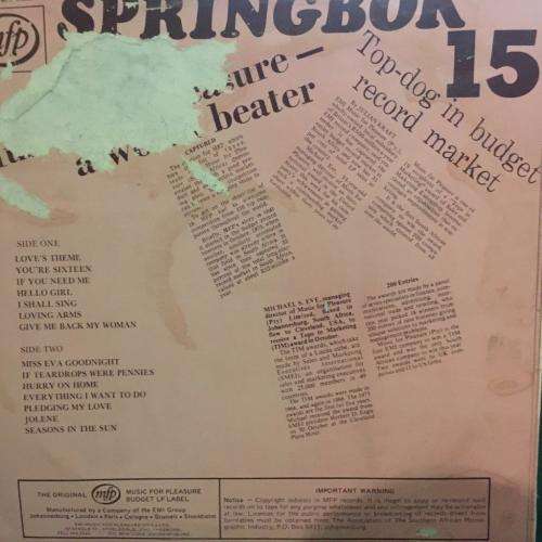 LP - Springbok Hit Parade 15