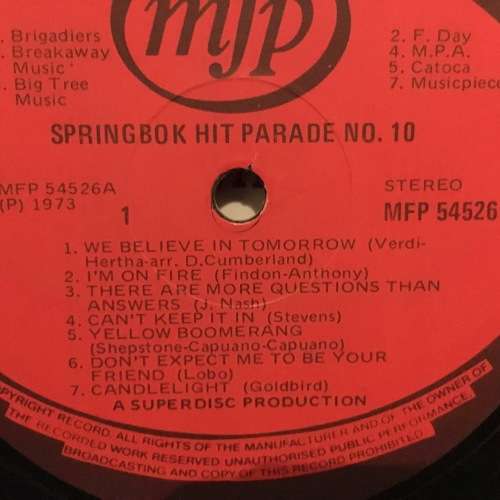 L.P. - Springbok Hit Parade 10