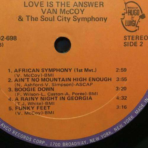 L.P. - Van McCoy and The Soul City Symphony - Love Is The Answer