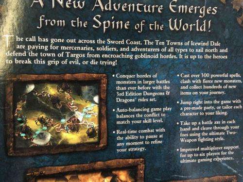 PC - Icewind Dale II A Baldurs Gate Engine Adventure (Big Box Game Windows 95 - ME)