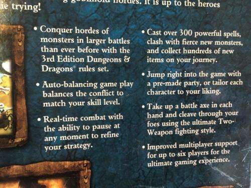 PC - Icewind Dale II A Baldurs Gate Engine Adventure (Big Box Game Windows 95 - ME)