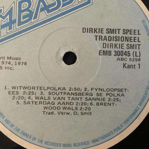LP - Dirkie Smit - Speel Tradisioneel