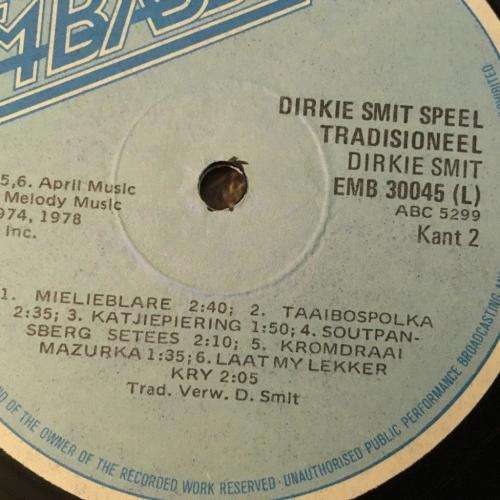 LP - Dirkie Smit - Speel Tradisioneel