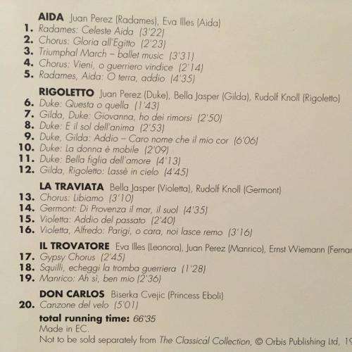 CD - The Classical Collection - CD14 - Verdi - Operatic Masterpieces