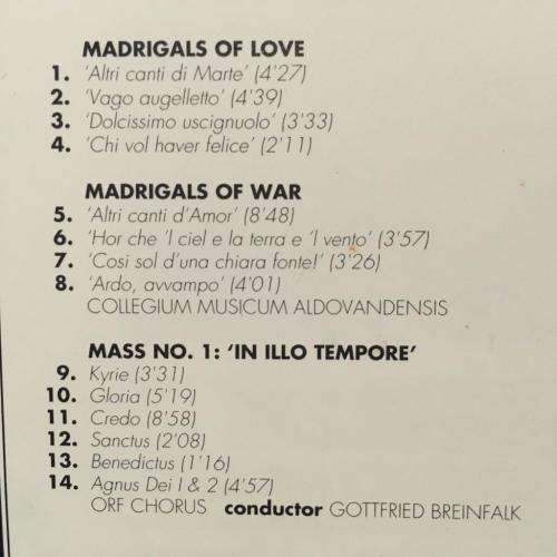 CD - The Classical Collection - CD49 - Monteverdi - Vocal Masterpieces