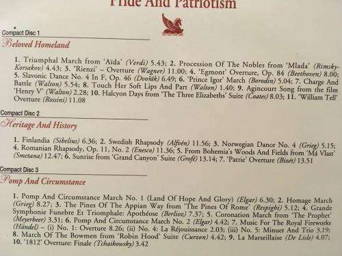 CD - Pride and Patriotism - Discovering the Classics (3cd)