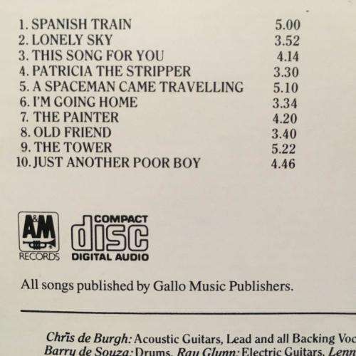 CD - Chris De Burgh - Spanish Train and Other Stories