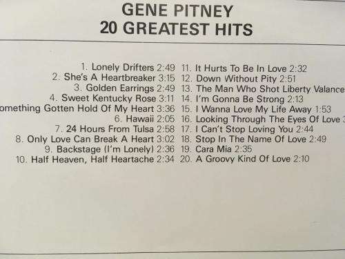 CD - Gene Pitney - 20 Greatest Hits