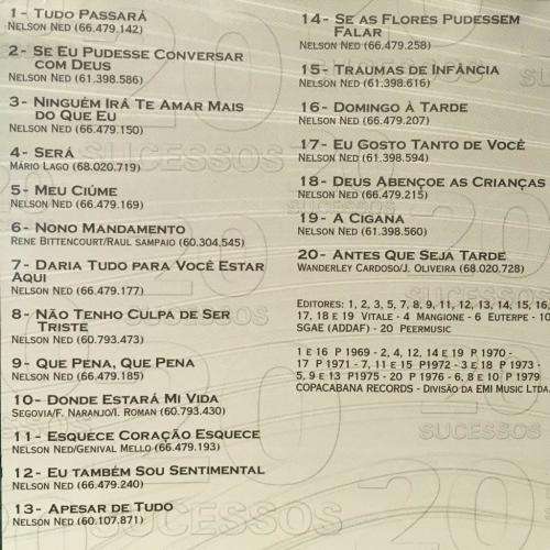 CD - Nelson Ned - 20 Sucessos