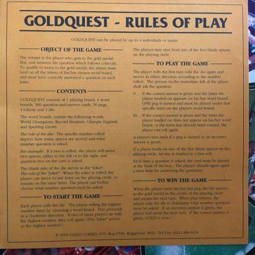 Gold Quest Challenge for All Sports Lovers  - Calco Games