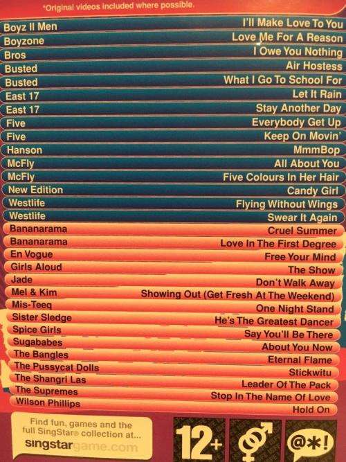 PS2 - Singstar Boy Bands VS Girl Bands