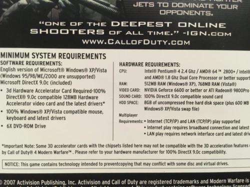 PC - Call of Duty 4 Modern Warfare - Game of The Year Edition