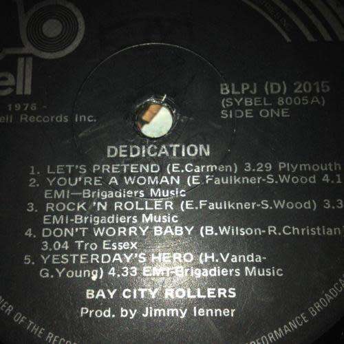 LP - Bay City Rollers - Dedication