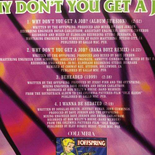 CD - The Offspring - Why Don`t You Get A Job? (Single)