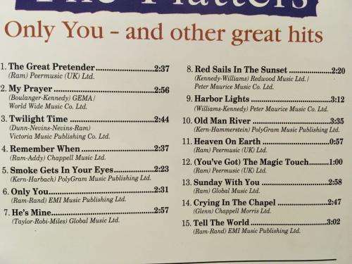 CD - The Platters - Only You - and other great hits