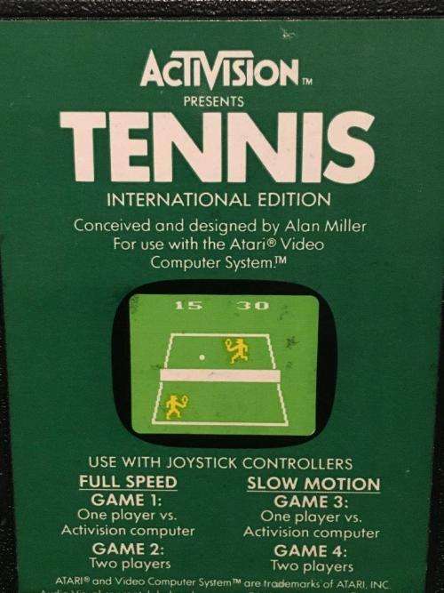 Atari - Tennis Activision Cartridge