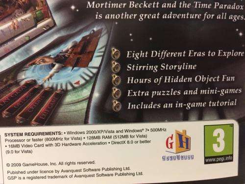 PC - Mortimer Beckett and the Time Paradox - Hidden Object Game
