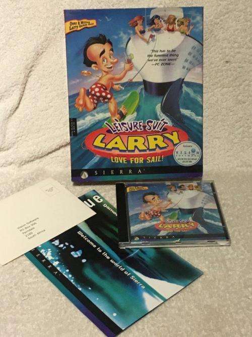 PC - Leisure Suit Larry Love for Sail! (Big Box Game DOS win 95 ) - Retro Gaming