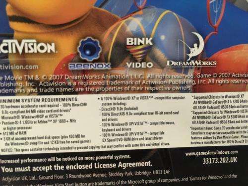 PC - Dreamworks - Bee Movie Game