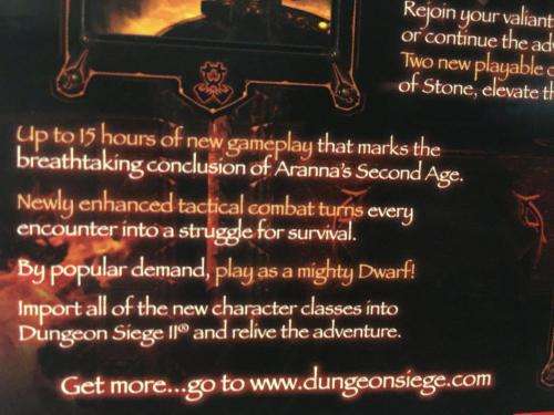 PC - Dungeon Siege II Broken World - Expansion pack