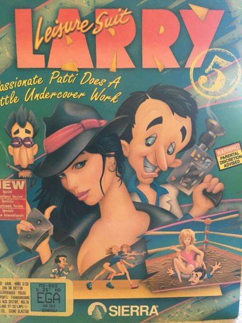PC - Leisure Suit Larry 5 - (Big Box - Dos Floppy Disc - Retro Gaming