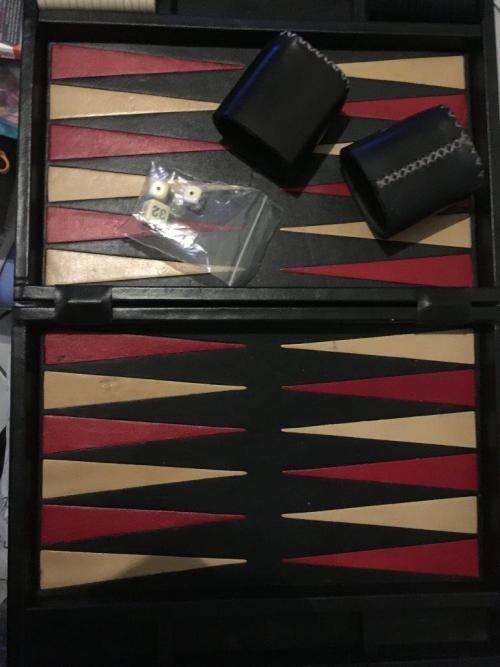 Backgammon In Leatherette Brief Case