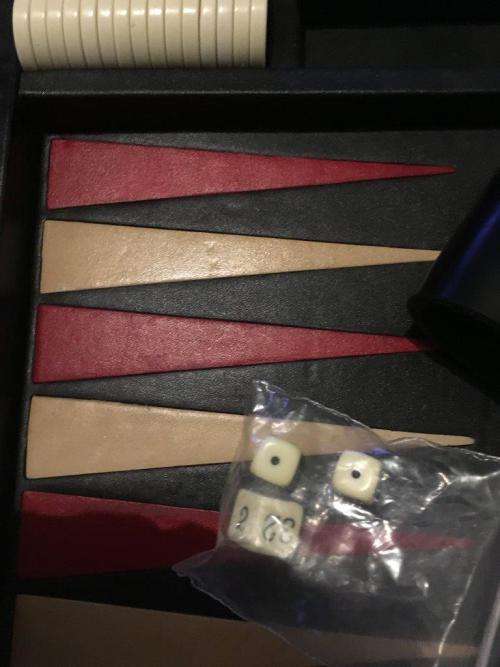 Backgammon In Leatherette Brief Case