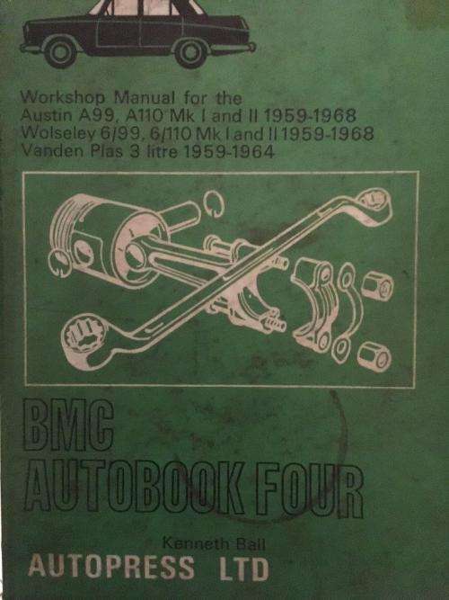 BMC Autobook Four Auto Press  - Austin A99 A110 Mk1 & II Wolseley & Vanden Plas Workshop Manual