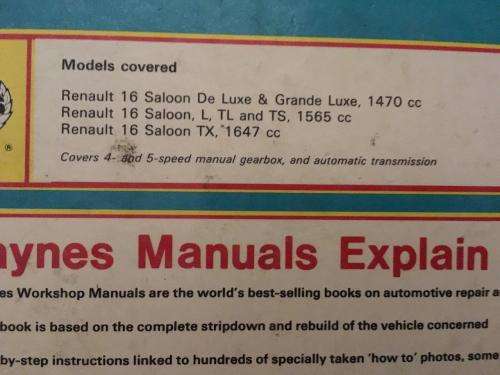 Haynes - Renault 16 Owners Workshop Manual