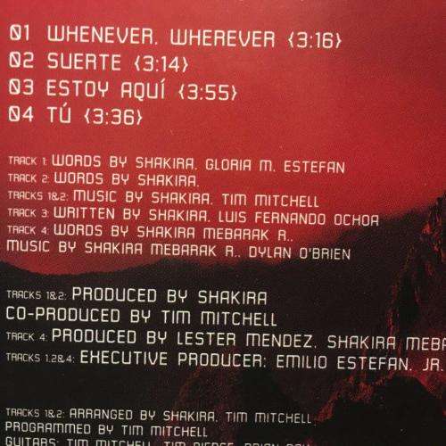 CD - Shakira - Whenever Wherever (Single)