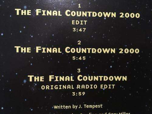 CD - Europe - The Final Countdown (Single)