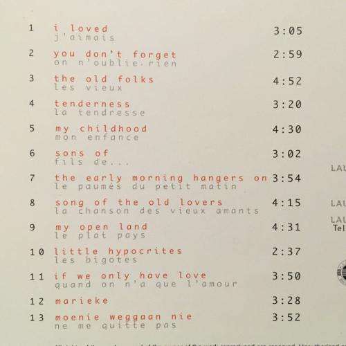 CD - Laurika Rauch - The Brel Album
