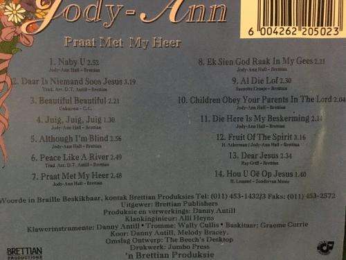 CD - Jody - Ann - Praat Met My Heer