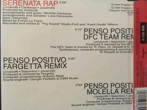 CD - Jovanotti - Serenata Rap (Single)