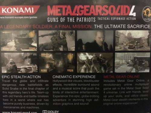 PS3 - Metal Gear Solid 4 Guns of The Patriots - Platinum