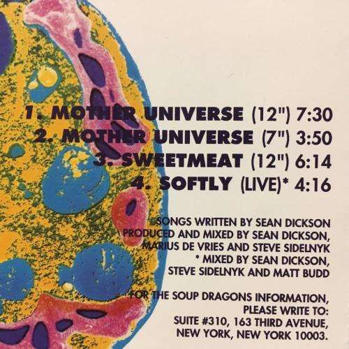 CD - The Soup Dragons - Mother Universe / Sweetmeat 12` Cd Single