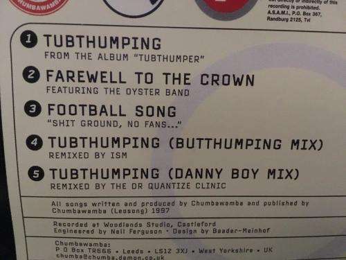 CD - Chumbawamba - Tubthumping (Single)