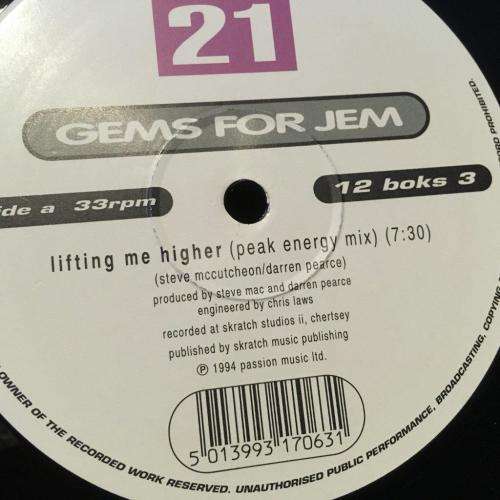 12` Maxi - Gems For Jem - Lifting Me Higher (12`)