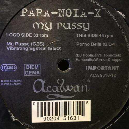 12` Maxi - Para-Noia-X - My Pussy (12`)